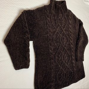 VTG Express Tricot Brown Hand Knitted Sweater